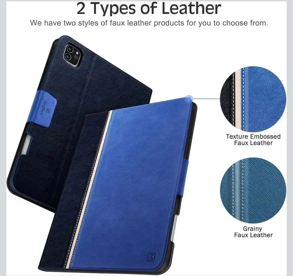 KingBlanc Vegan Leather Case for iPad Pro 11-inch (M4/M5) 2024/2025